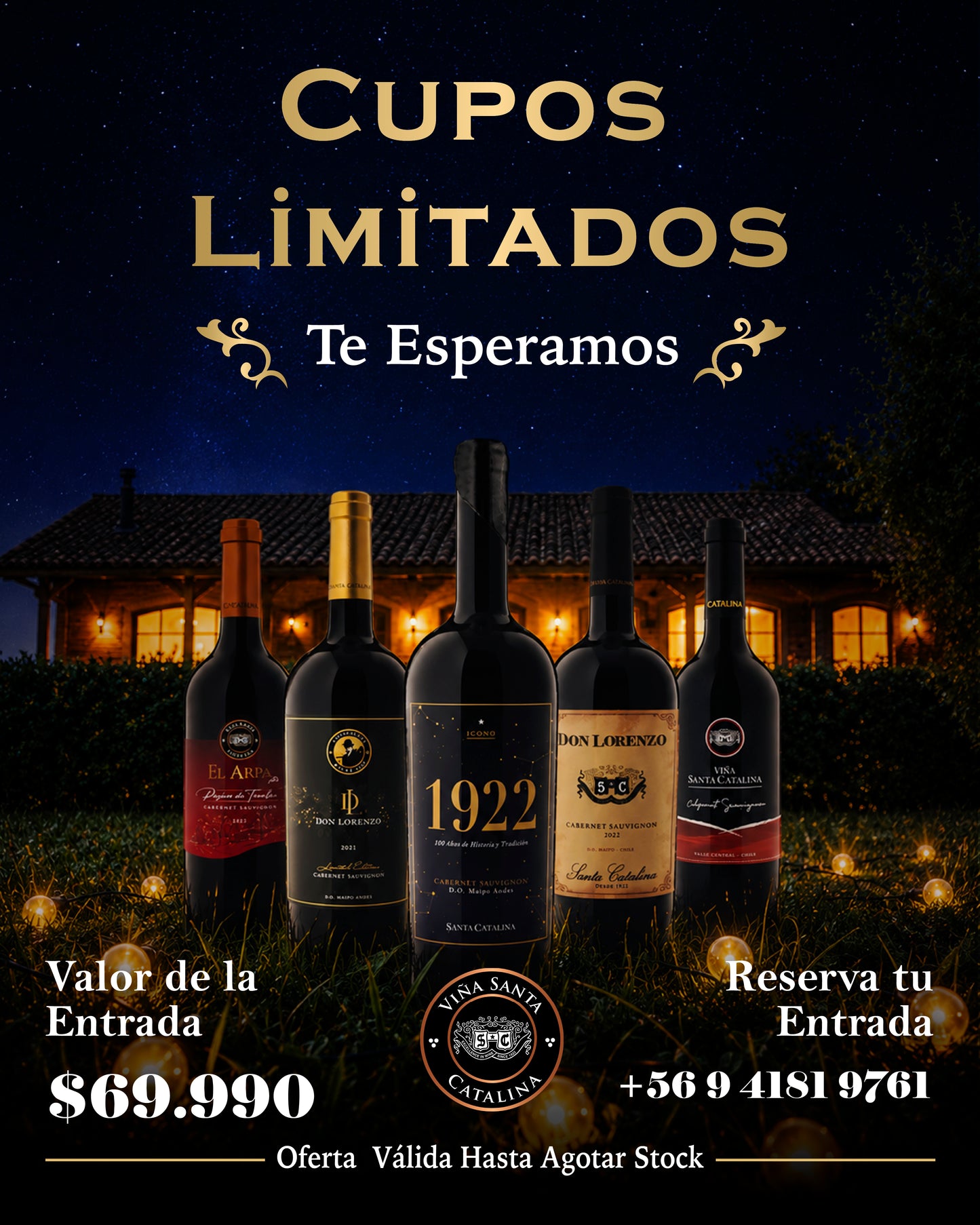 La Noche del Cabernet Sauvignon | Tour, Degustación y Cena Premium