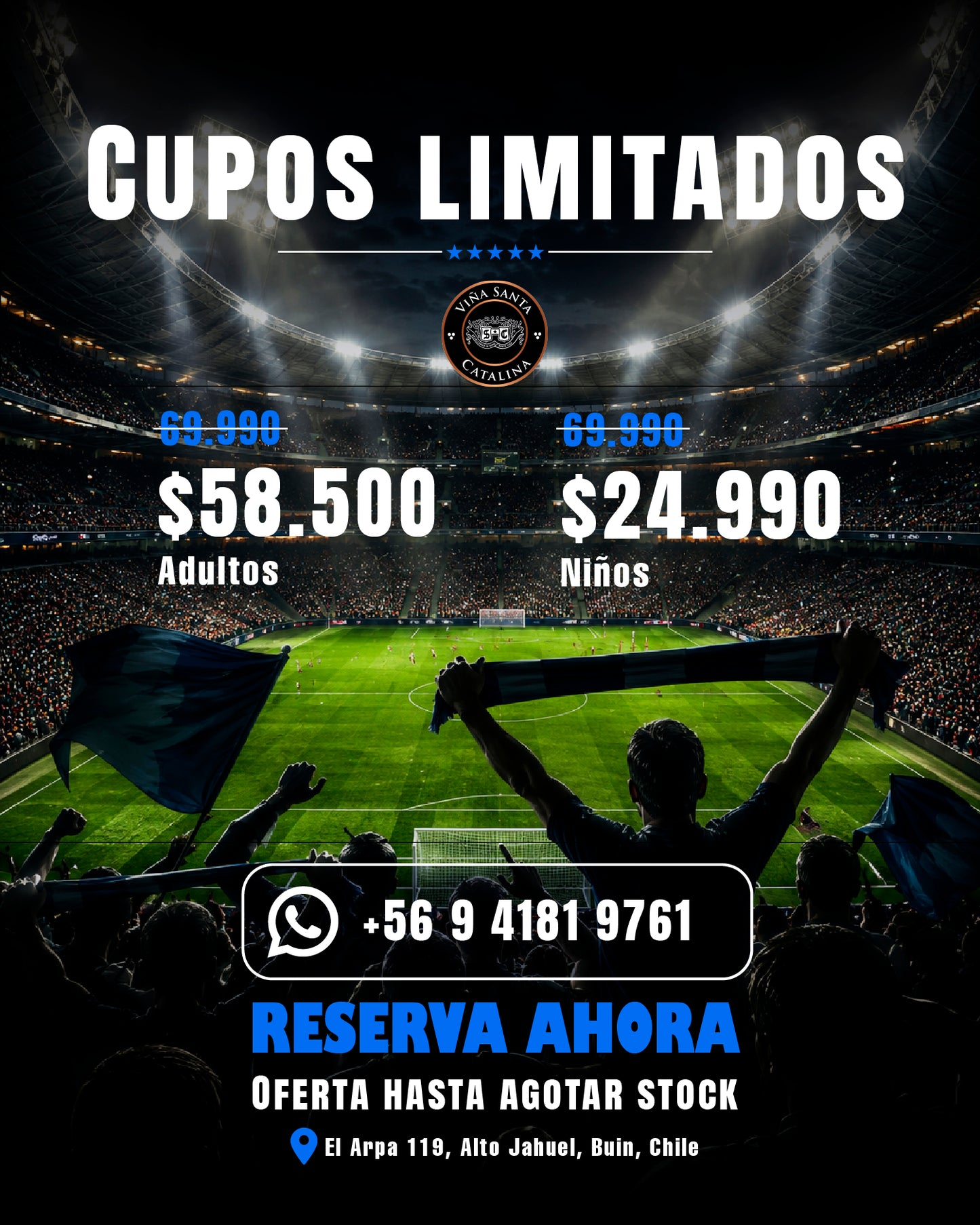 Final del Mundial en Viña Santa Catalina | Entrada Adulto