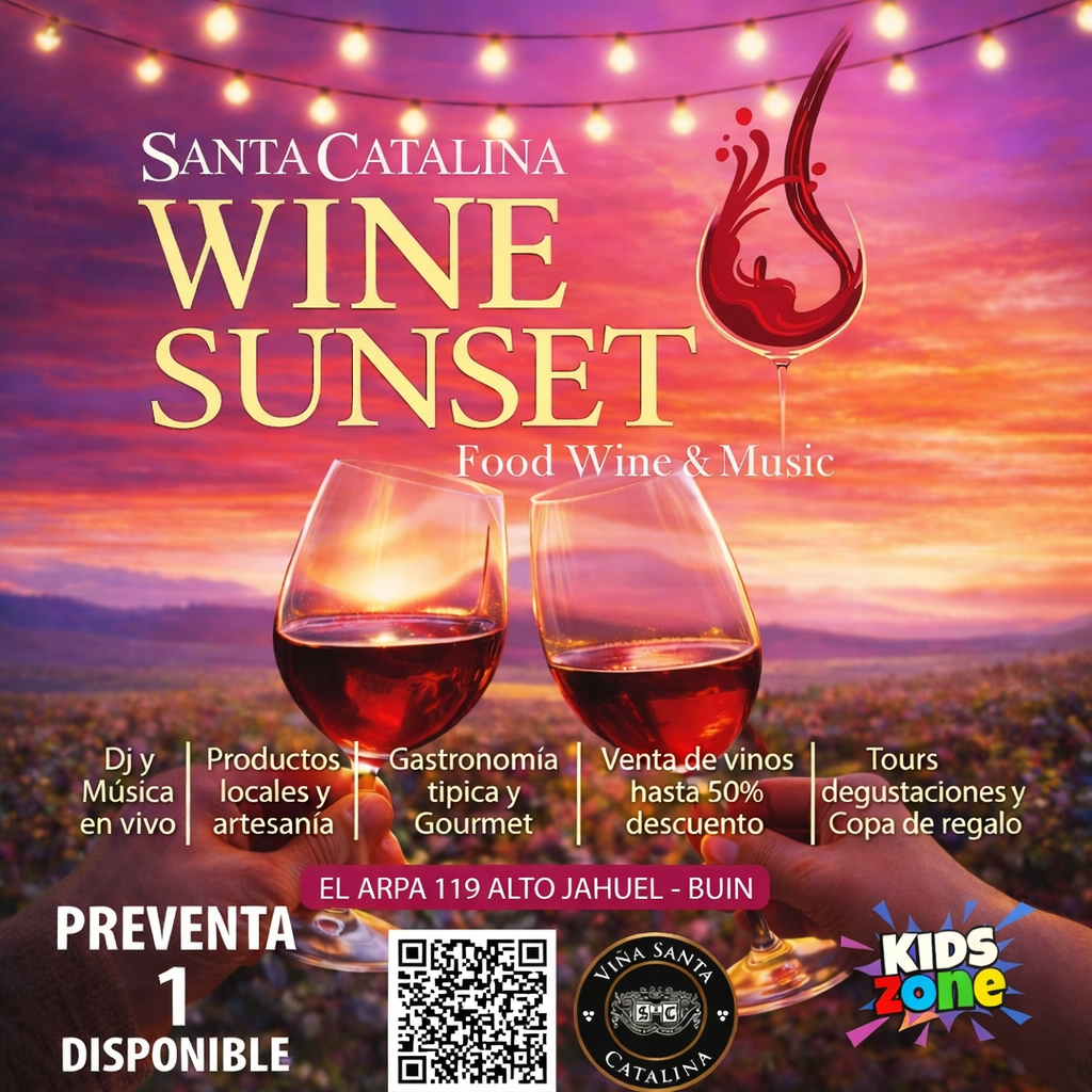 PREVENTA 1: ENTRADA GENERAL WINE SUNSET