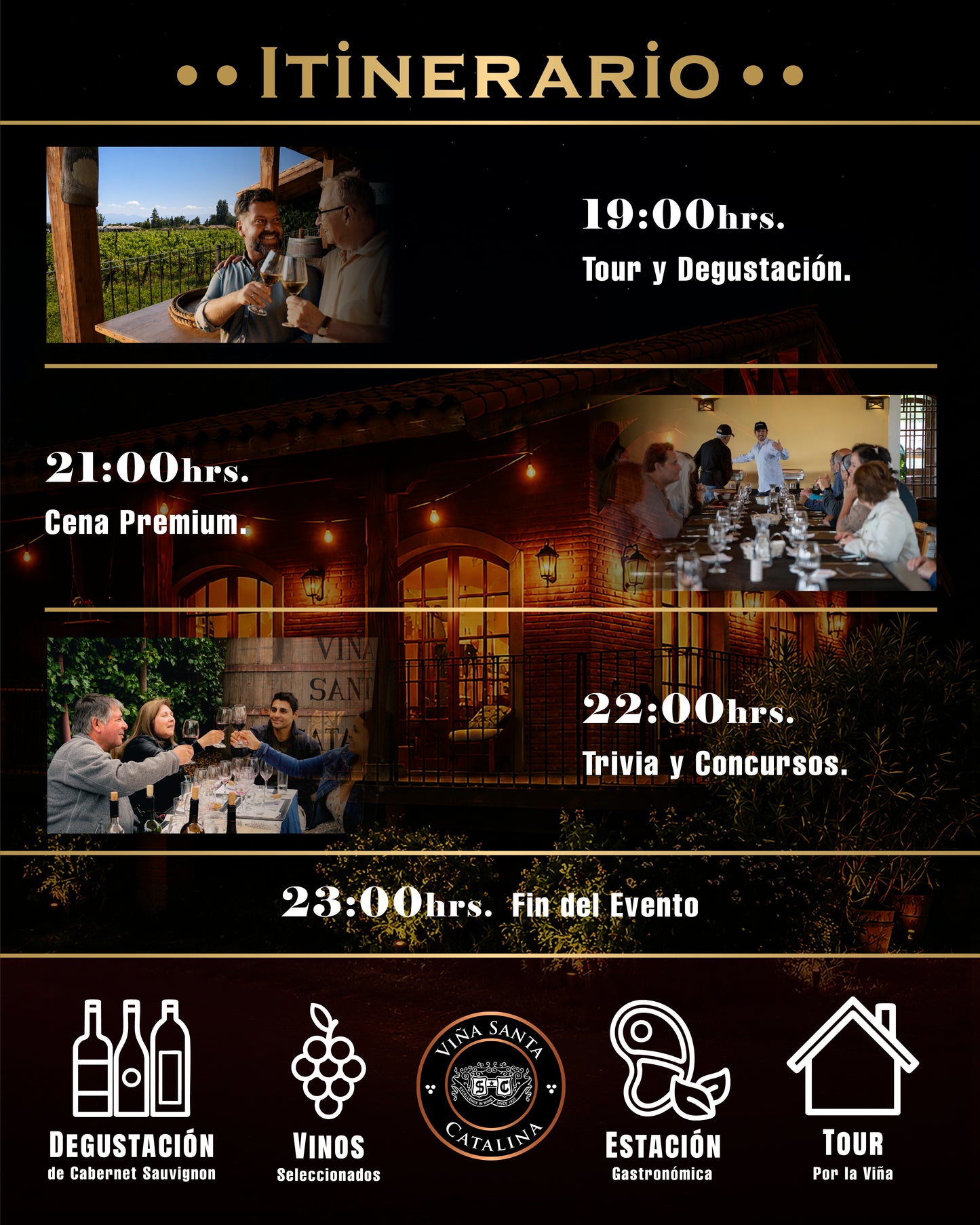 La Noche del Cabernet Sauvignon | Tour, Degustación y Cena Premium