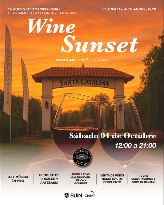 ENTRADA GENERAL + TOUR INCLUIDO Preventa 1 WINE SUNSET